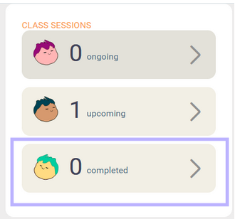 Class session dashboard