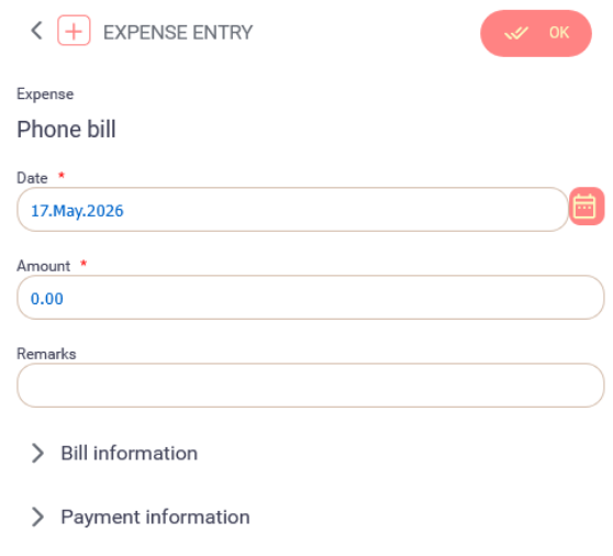 Submit a new expense